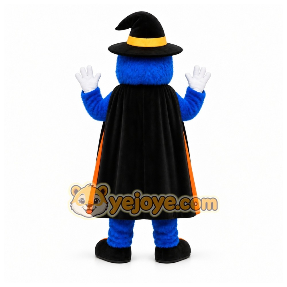 Blue Wizard Mascot Costume for Holiday Events Blue Wizard Mascot Costume for Holiday Events