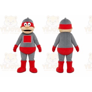 Gray Robot Mascot Costume for Children's Events