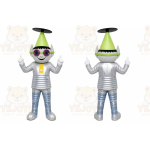 Silver Robot Mascot Costume for Children's Events