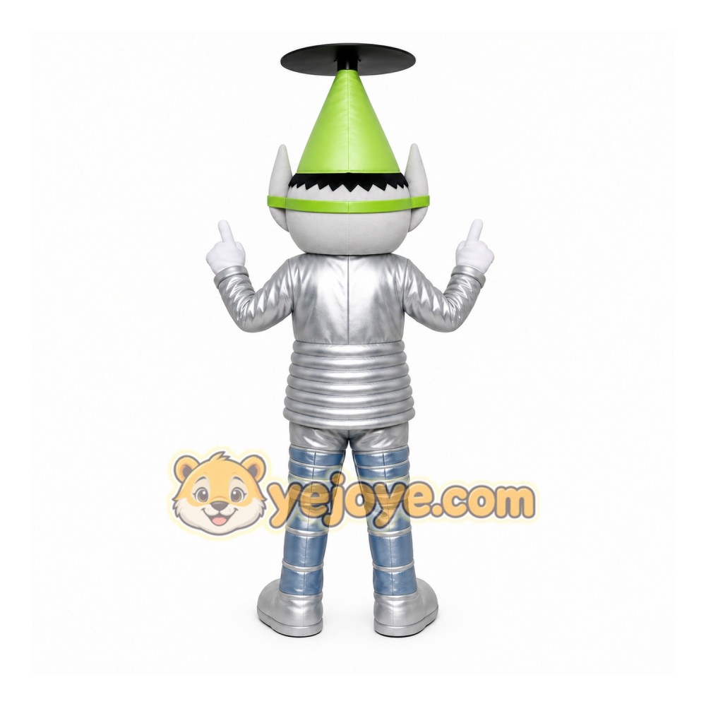 Silver Robot Mascot Costume for Children's Events Silver Robot Mascot Costume for Children's Events