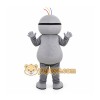 Gray Round Character With Glasses Mascot Costume for Events and Promotions Gray Round Character With Glasses Mascot Costume for Events and Promotions
