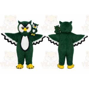Green Owl Mascot Costume for School Events