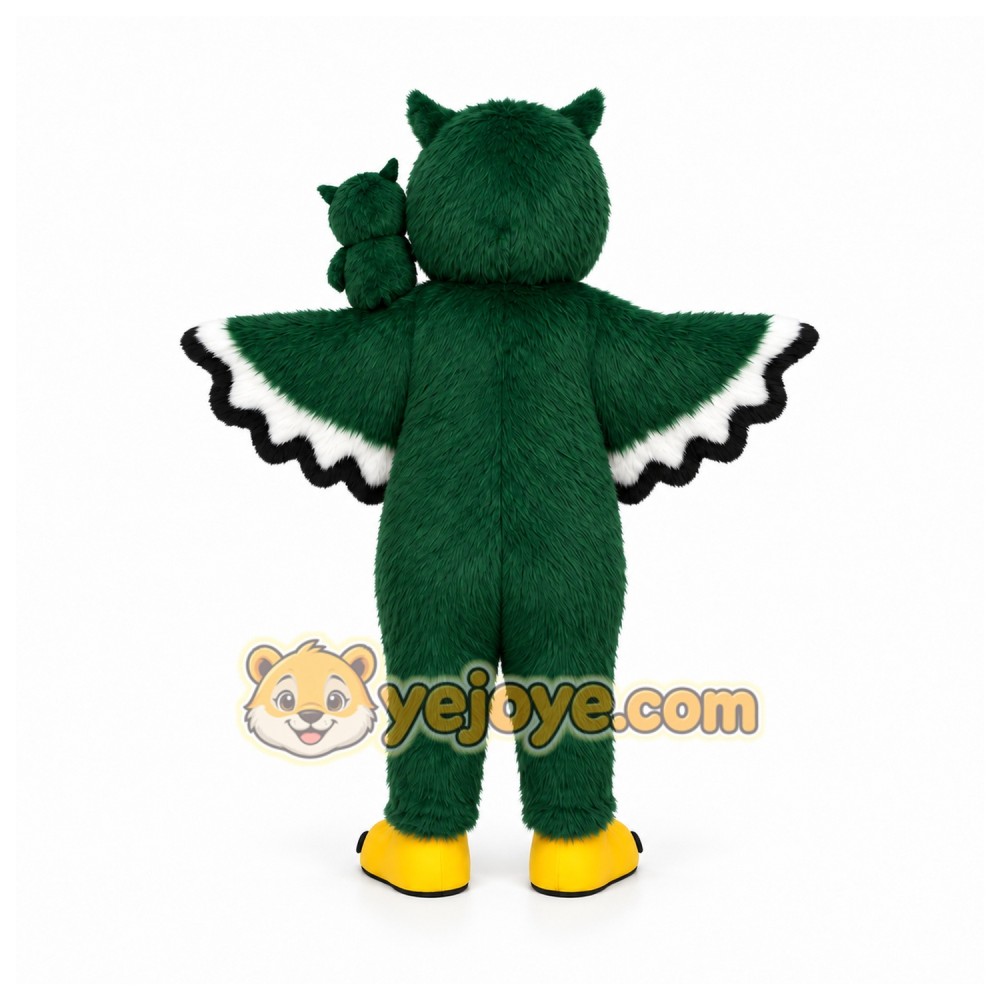Green Owl Mascot Costume for School Events Green Owl Mascot Costume for School Events