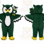 Green Owl Mascot Costume for School Events