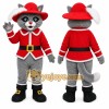Red Cat In Costume Mascot Costume for Events and Promotions