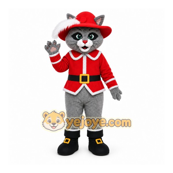 Red Cat In Costume Mascot Costume for Events and Promotions Red Cat In Costume Mascot Costume for Events and Promotions