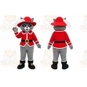 Red Cat In Costume Mascot Costume for Events and Promotions
