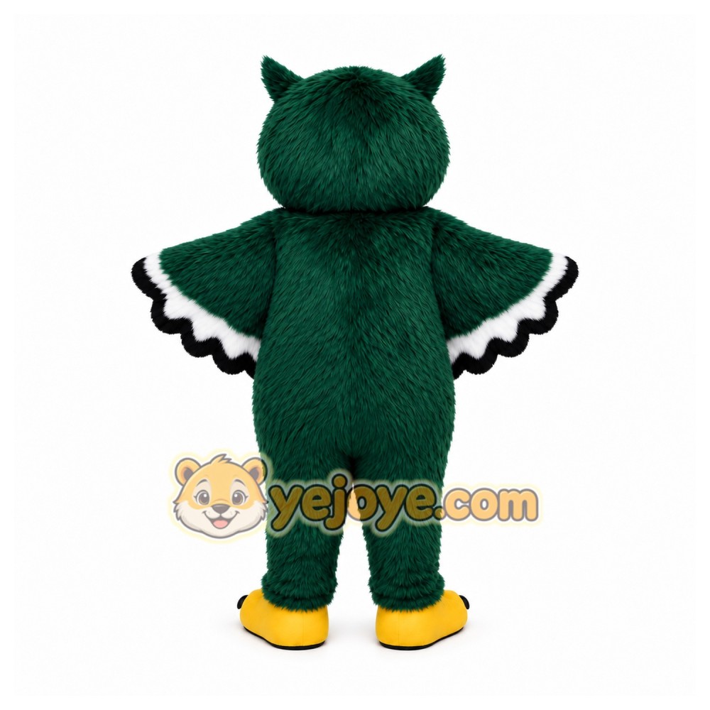 Green Owl Mascot Costume for Events and Promotions Green Owl Mascot Costume for Events and Promotions