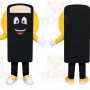 Yellow Cell Phone Mascot Costume for Events and Promotions