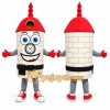 White Clock Tower Mascot Costume for Events and Promotions White Clock Tower Mascot Costume for Events and Promotions