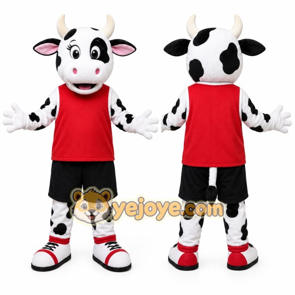White Cow Mascot Costume for Events and Promotions