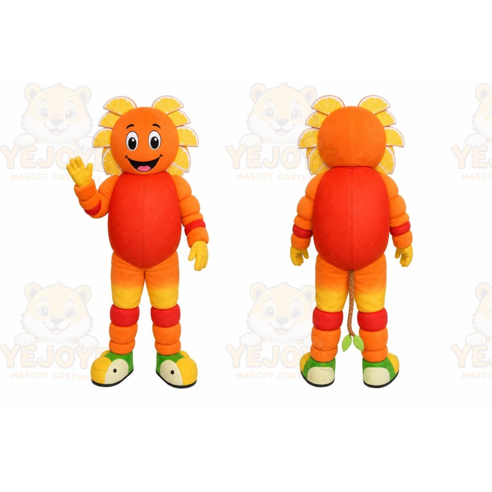 Orange Sunflower Mascot Costume for Events and Promotions