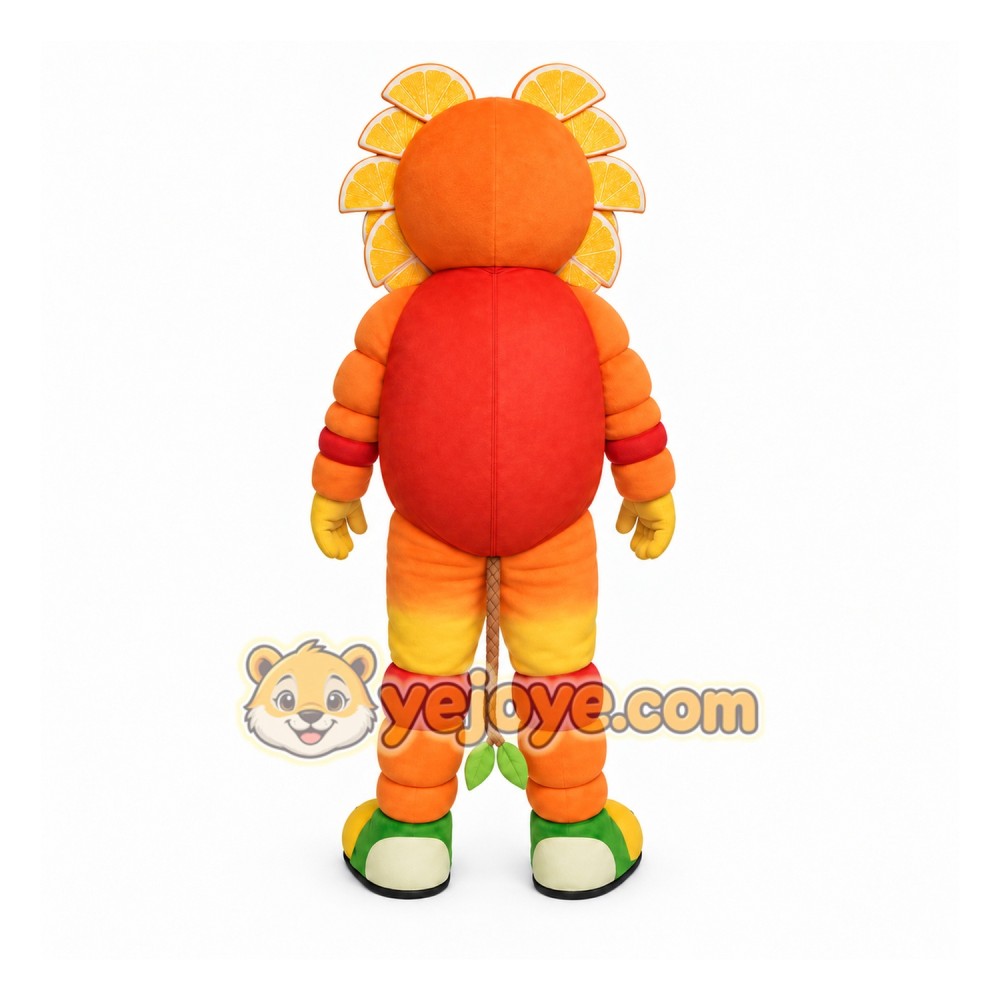 Orange Sunflower Mascot Costume for Events and Promotions