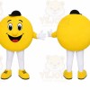 Yellow Smiley Face Mascot Costume for Events and Promotions