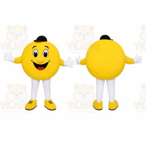 Yellow Smiley Face Mascot Costume for Events and Promotions
