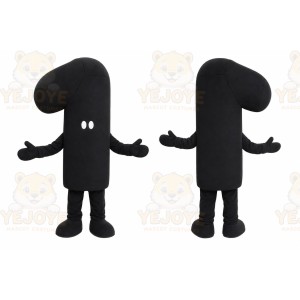 Black Number One Mascot Costume for Events and Promotions