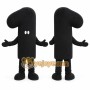 Black Number One Mascot Costume for Events and Promotions