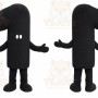 Black Number One Mascot Costume for Events and Promotions