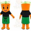 Orange Flower Pot Mascot Costume for Events and Promotions