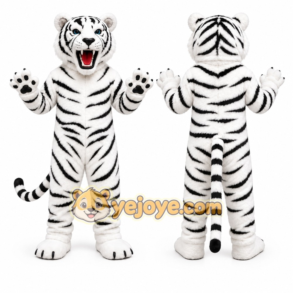 White Tiger Mascot Costume for Events and Promotions White Tiger Mascot Costume for Events and Promotions