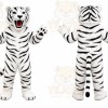 White Tiger Mascot Costume for Events and Promotions