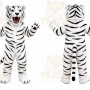 White Tiger Mascot Costume for Events and Promotions