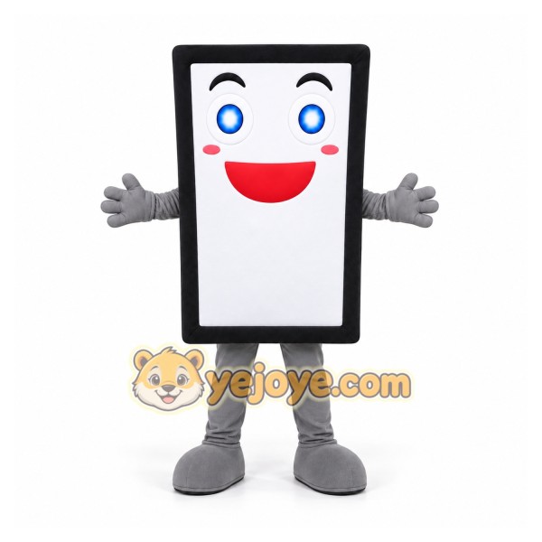 White Smartphone Mascot Costume for Events and Promotions