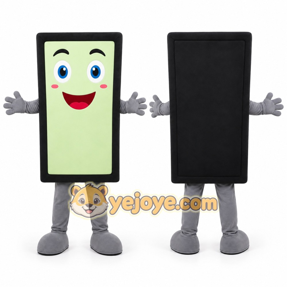 Green Smartphone Mascot Costume for Events and Promotions Green Smartphone Mascot Costume for Events and Promotions