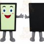 Green Smartphone Mascot Costume for Events and Promotions