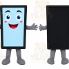 Blue Smartphone Mascot Costume for Events and Promotions