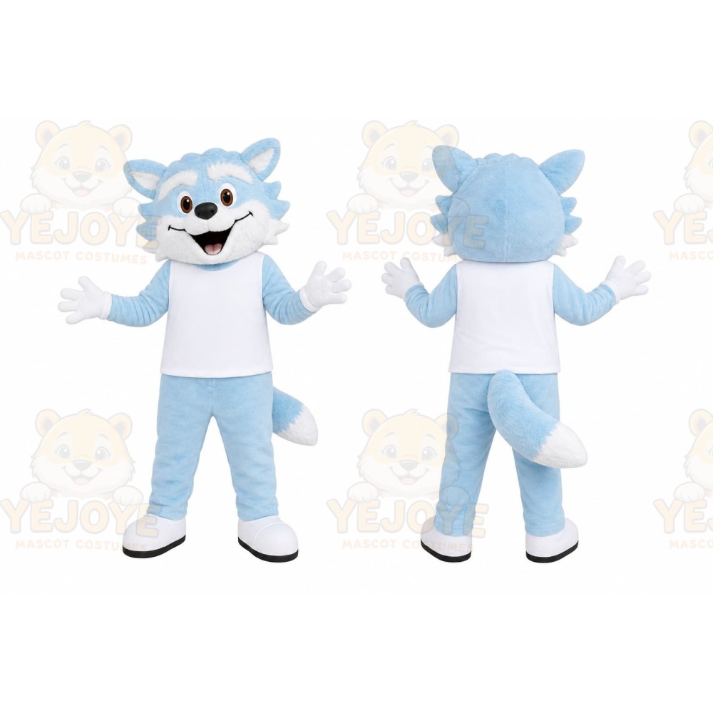 Blue Wolf Mascot Costume for Events and Promotions
