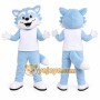 Blue Wolf Mascot Costume for Events and Promotions