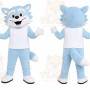 Blue Wolf Mascot Costume for Events and Promotions