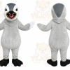Gray Penguin Mascot Costume for Events and Promotions