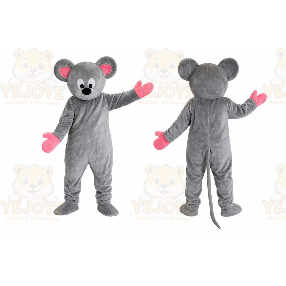 Gray Mouse Mascot Costume for Events and Promotions