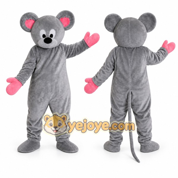 Gray Mouse Mascot Costume for Events and Promotions
