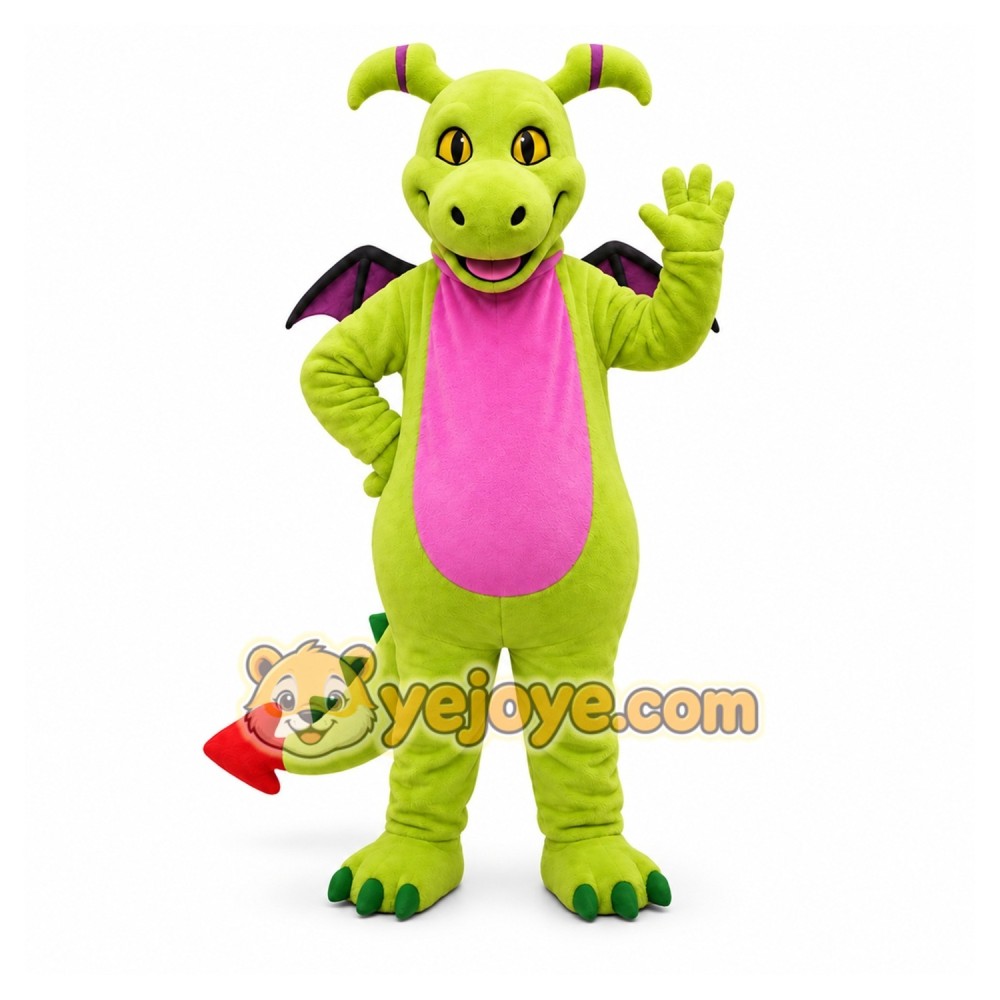 Green Dragon Mascot Costume for Events and Promotions