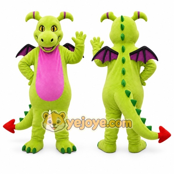 Green Dragon Mascot Costume for Events and Promotions