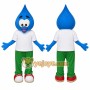 Blue Water Drop Mascot Costume for Events and Promotions
