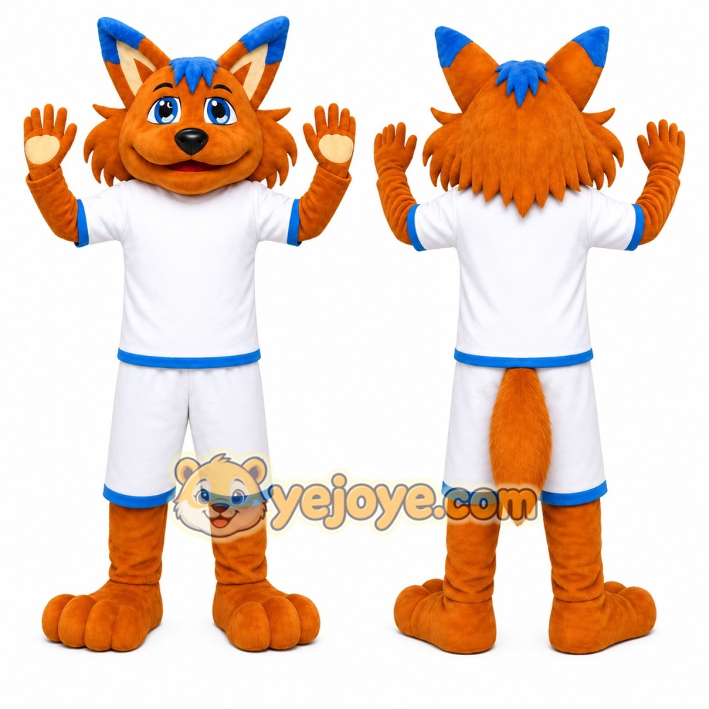 Orange Fox Mascot Costume for Sports Events Orange Fox Mascot Costume for Sports Events