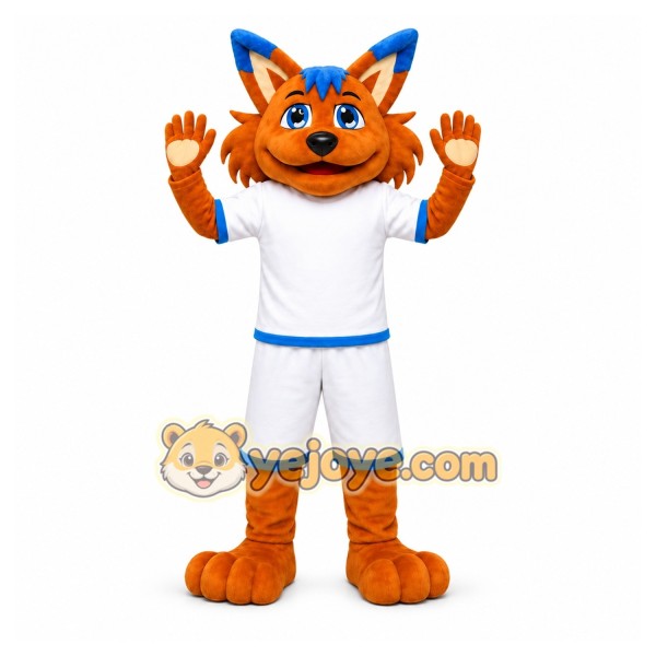 Orange Fox Mascot Costume for Sports Events Orange Fox Mascot Costume for Sports Events