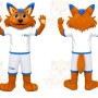 Orange Fox Mascot Costume for Sports Events