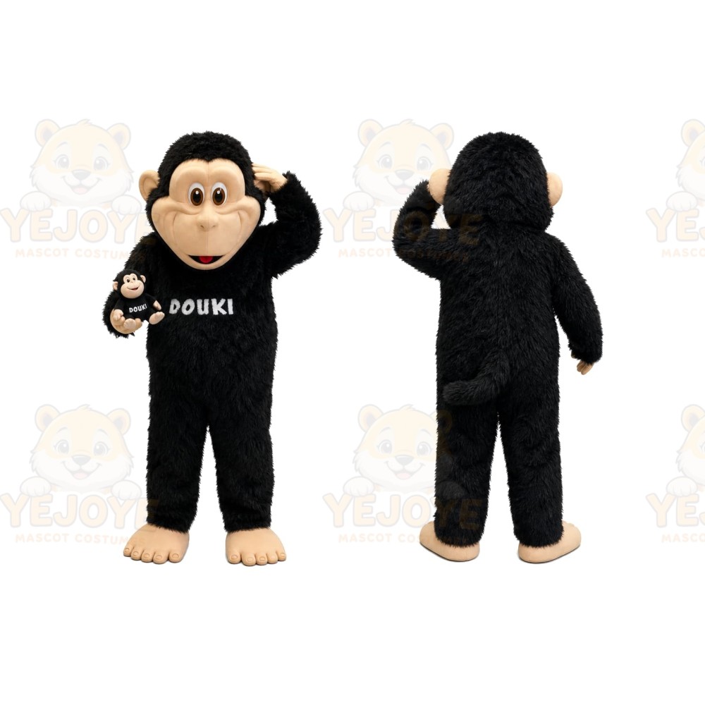 Black Chimpanzee Mascot Costume for Events and Promotions
