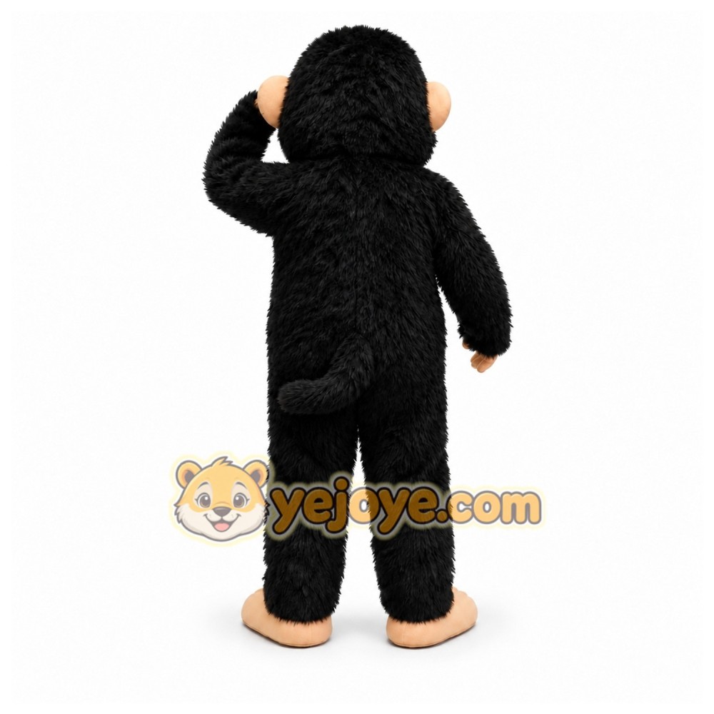 Black Chimpanzee Mascot Costume for Events and Promotions Black Chimpanzee Mascot Costume for Events and Promotions