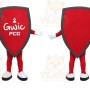 Red Shield Mascot Costume for Sports Events