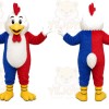 White Rooster Mascot Costume for Sports Events