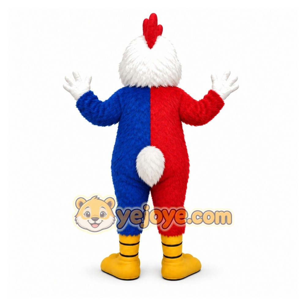 White Rooster Mascot Costume for Sports Events White Rooster Mascot Costume for Sports Events