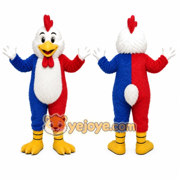 White Rooster Mascot Costume for Sports Events