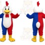 White Rooster Mascot Costume for Sports Events
