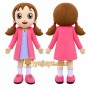 Pink Girl Mascot Costume for Children's Events